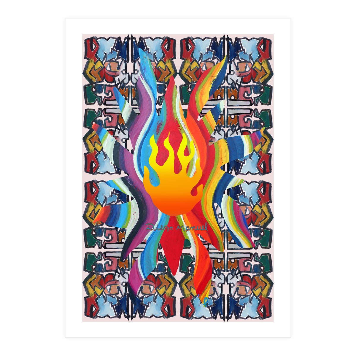 Fuego Y Graffiti 45 (Print Only)