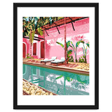 Vacay Villa | Blush Pink Summer Architecture | Tropical Travel Building | Palm Bohemian Resort thumbnail