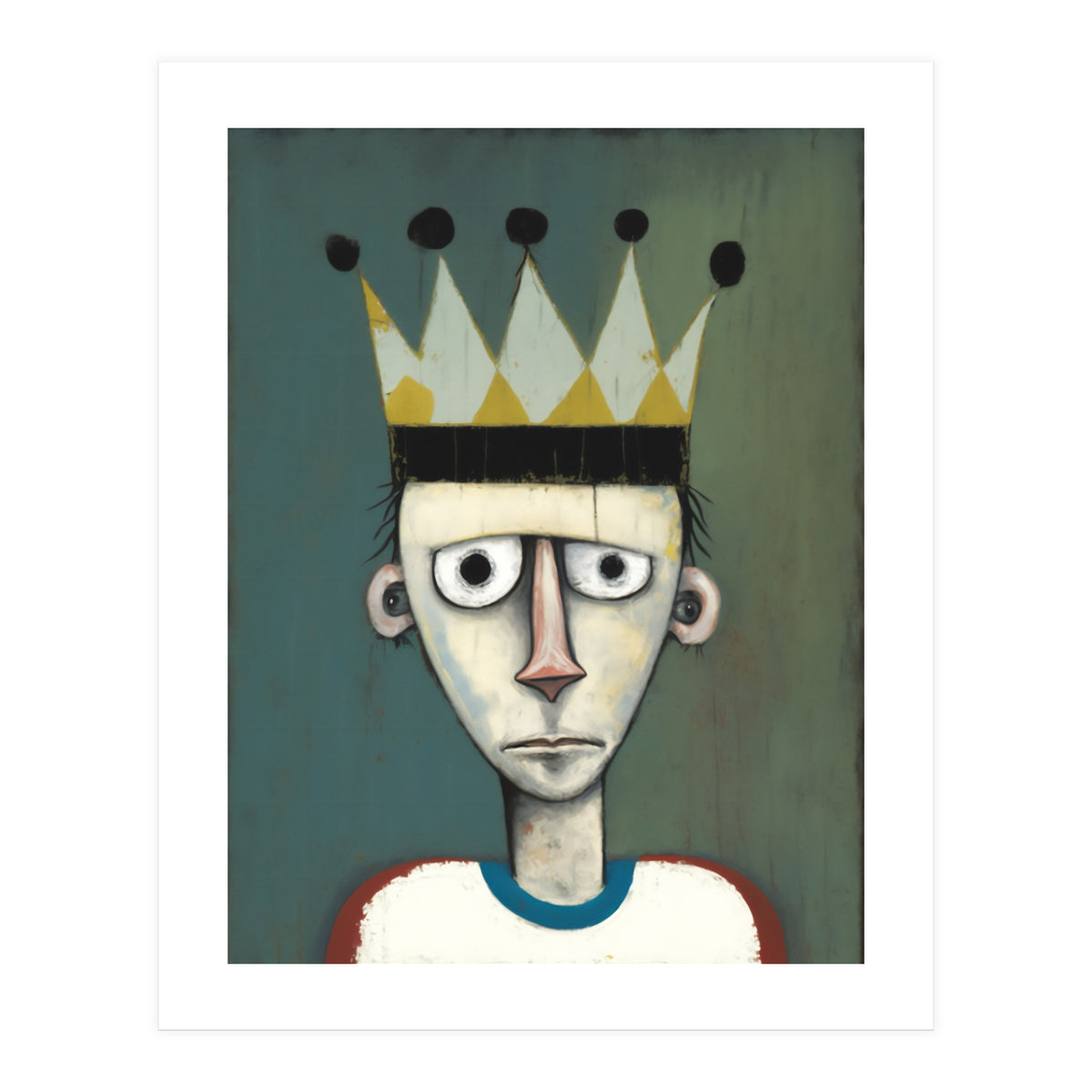 Footballer In A Crown (Print Only)