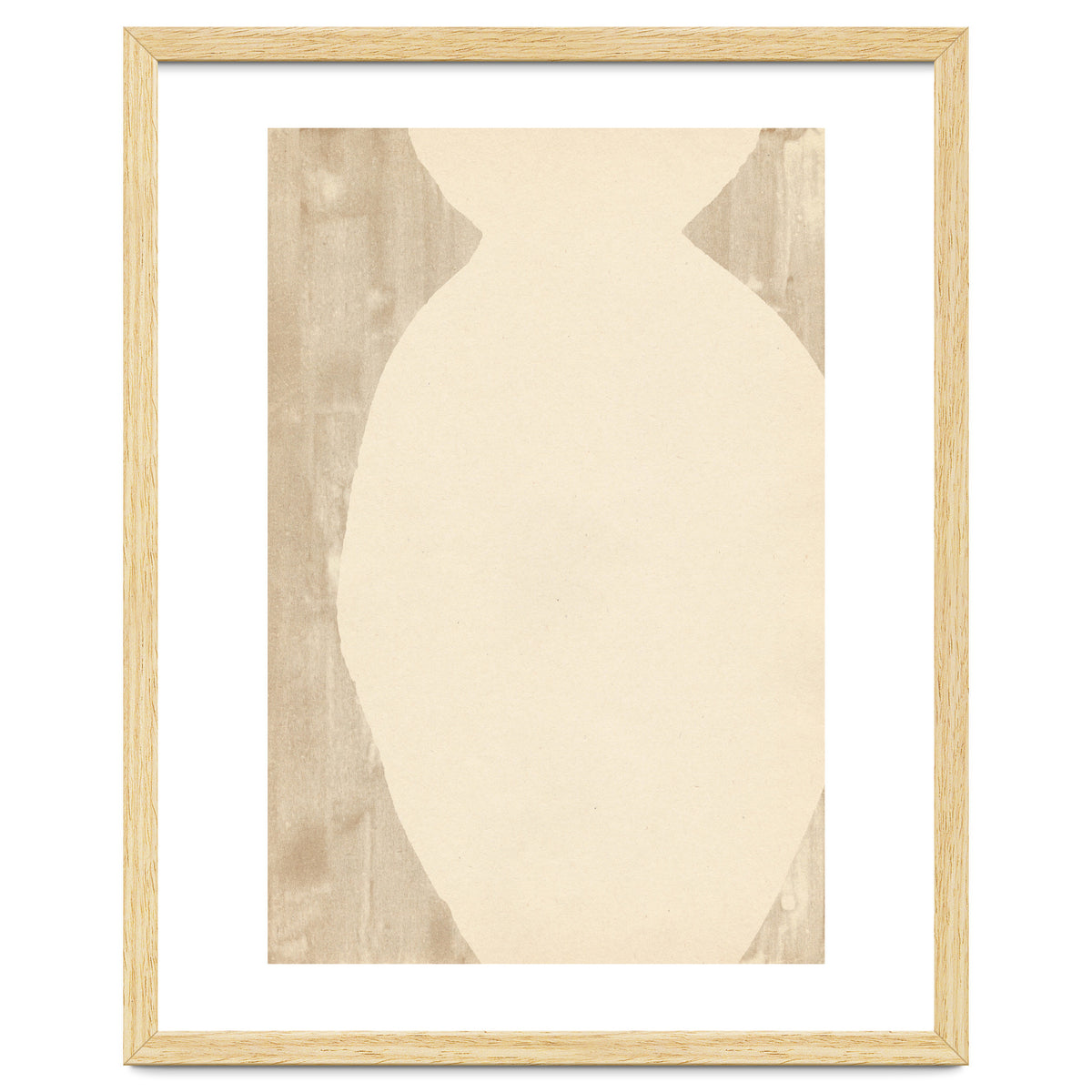 Creame tone vase silhouette