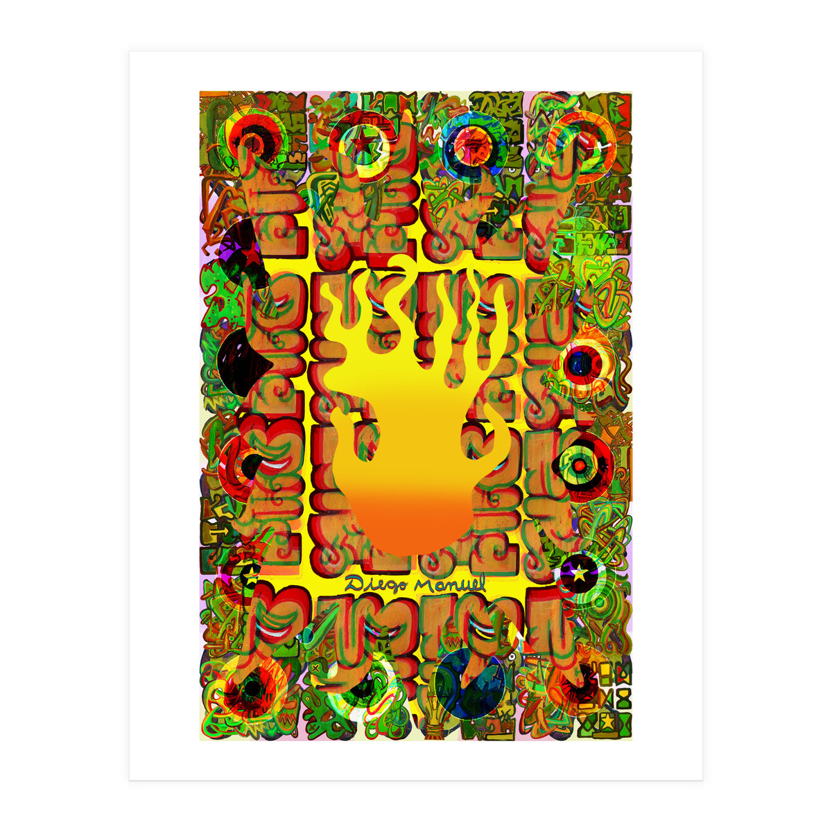 Fuego Y Graffiti 3 (Print Only)