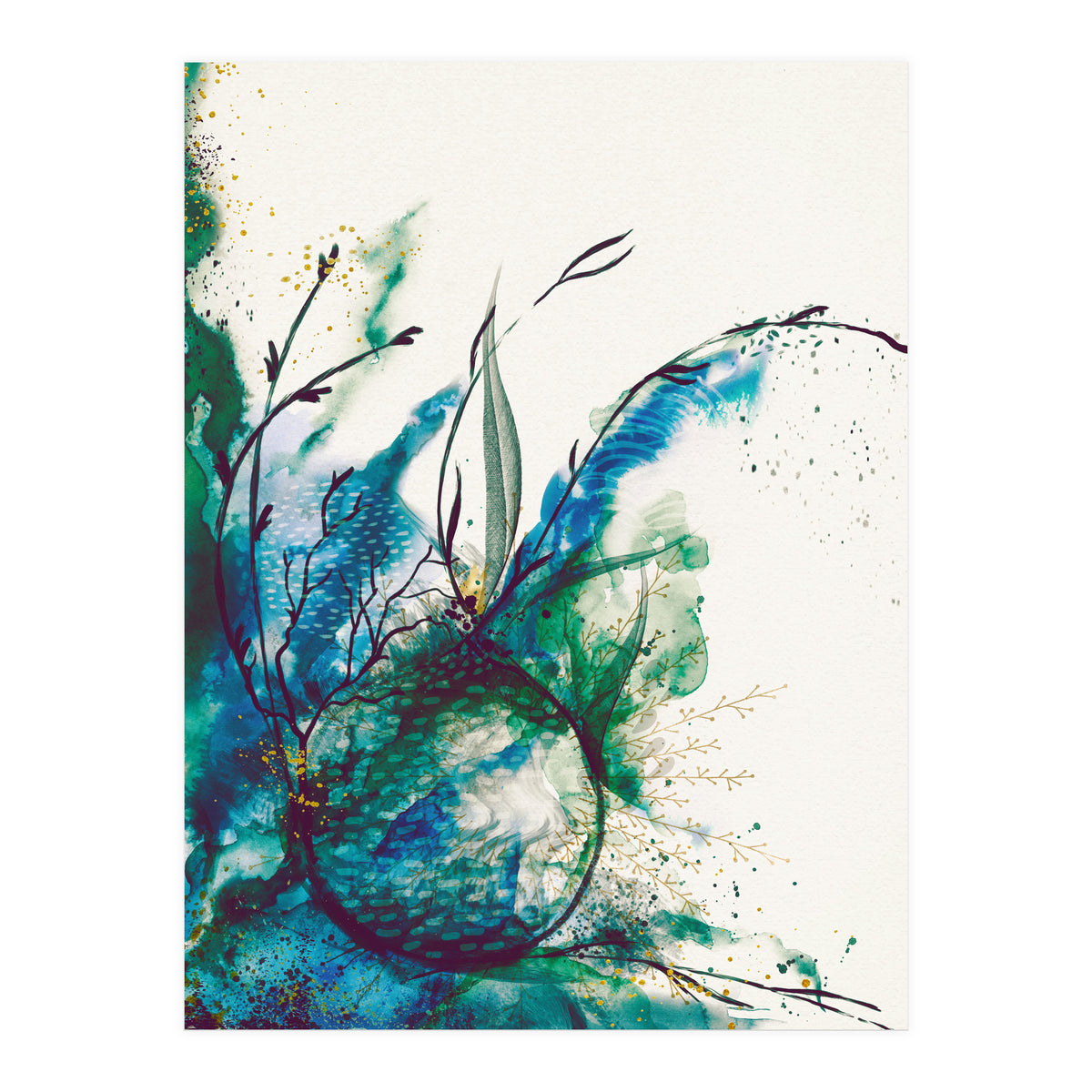 Abstract Sea Watercolour (Print Only)