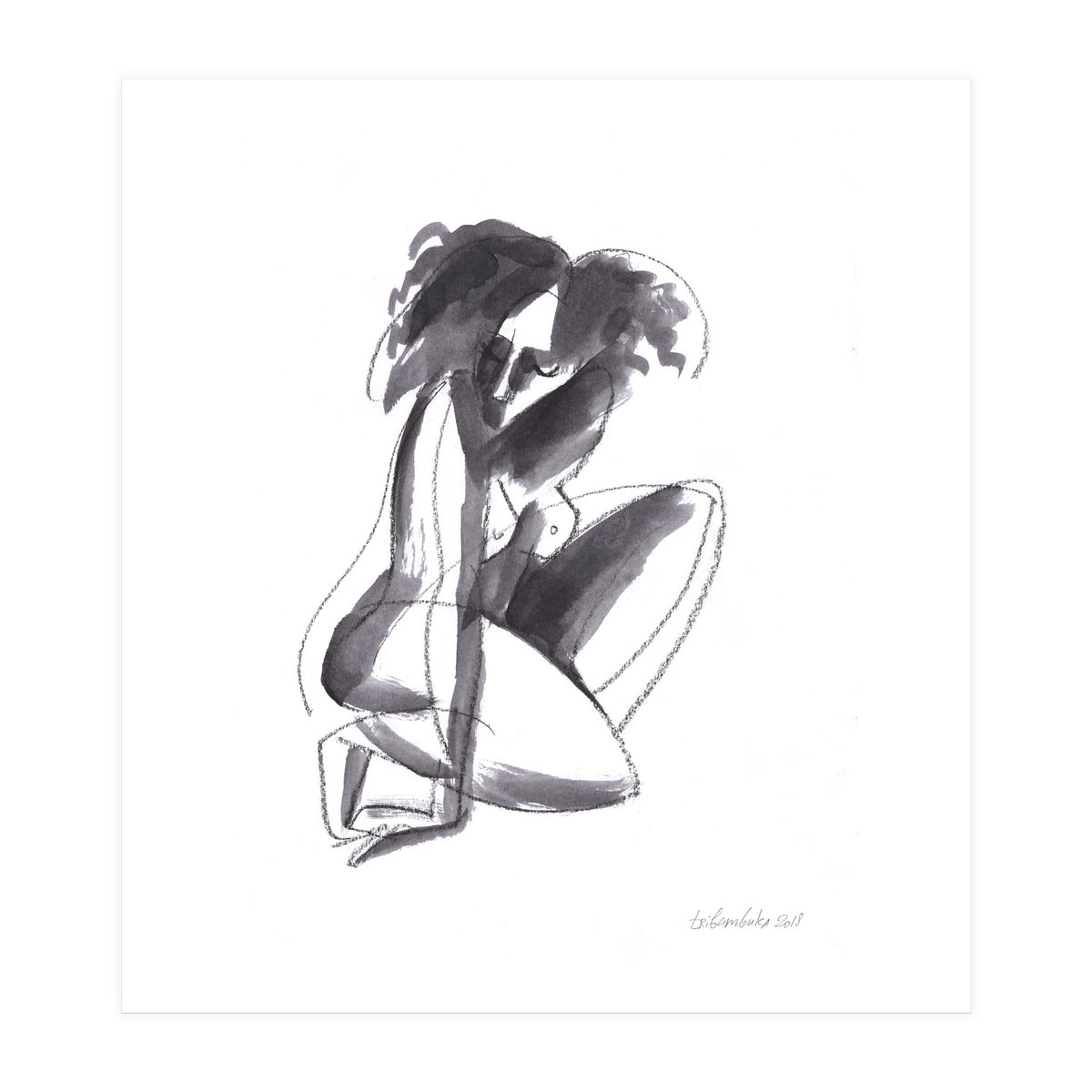 Sitting Nude (Print Only)