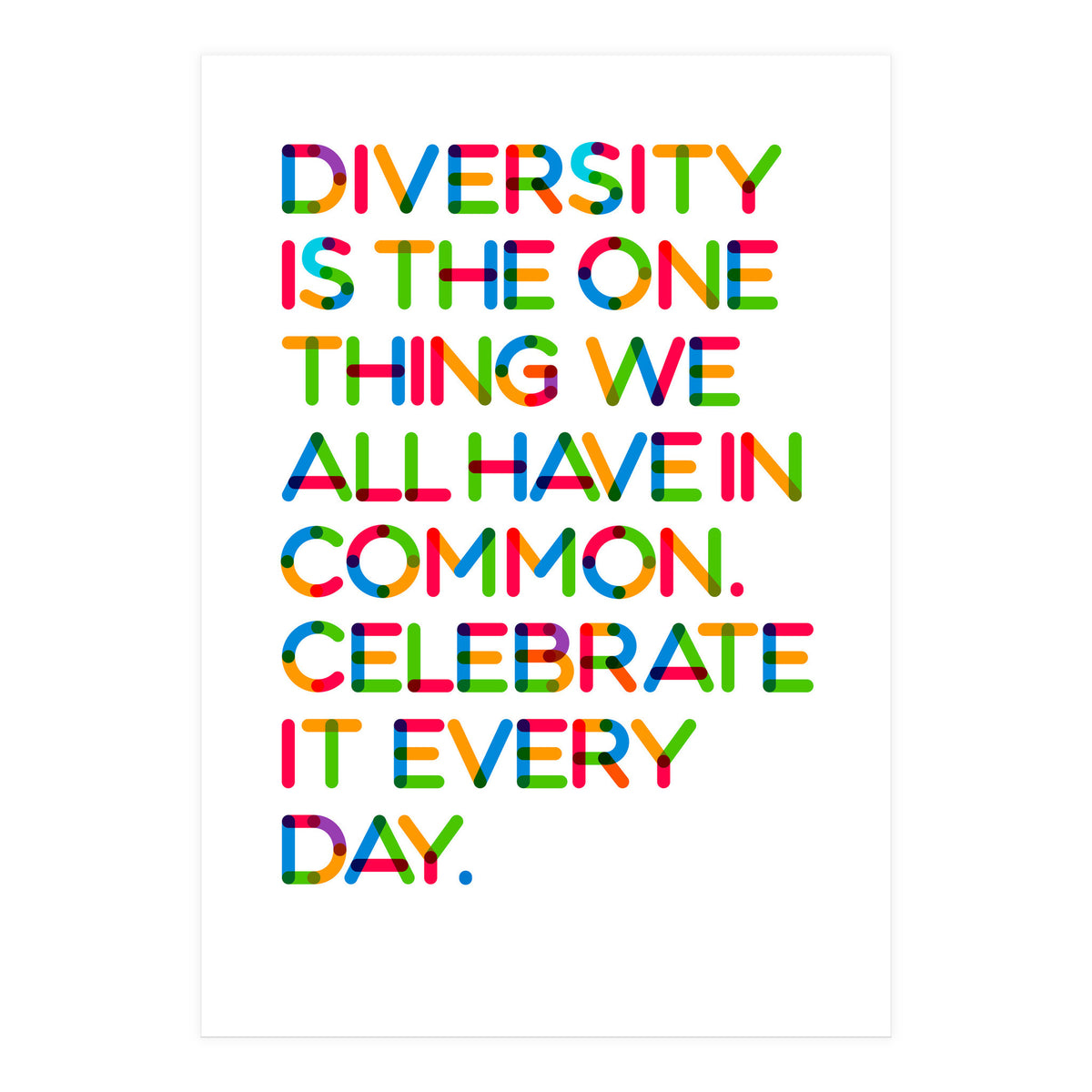 DIVERSITY (white Version) (Print Only)