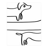 One Line Art Dachshund  (Print Only) thumbnail
