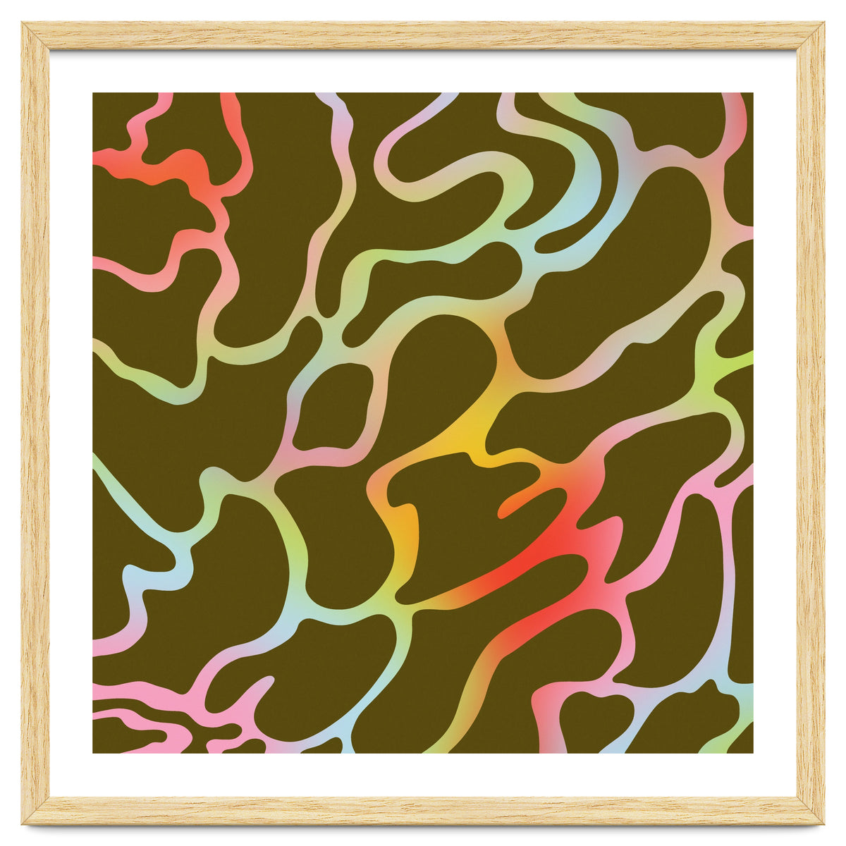 Colorful Wavy Lines Pattern \\ Multicolor Gradient