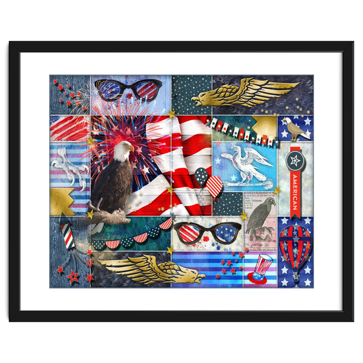 Americana Eagles Collage
