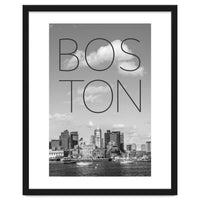 BOSTON Skyline North End & Financial District | Text & Skyline