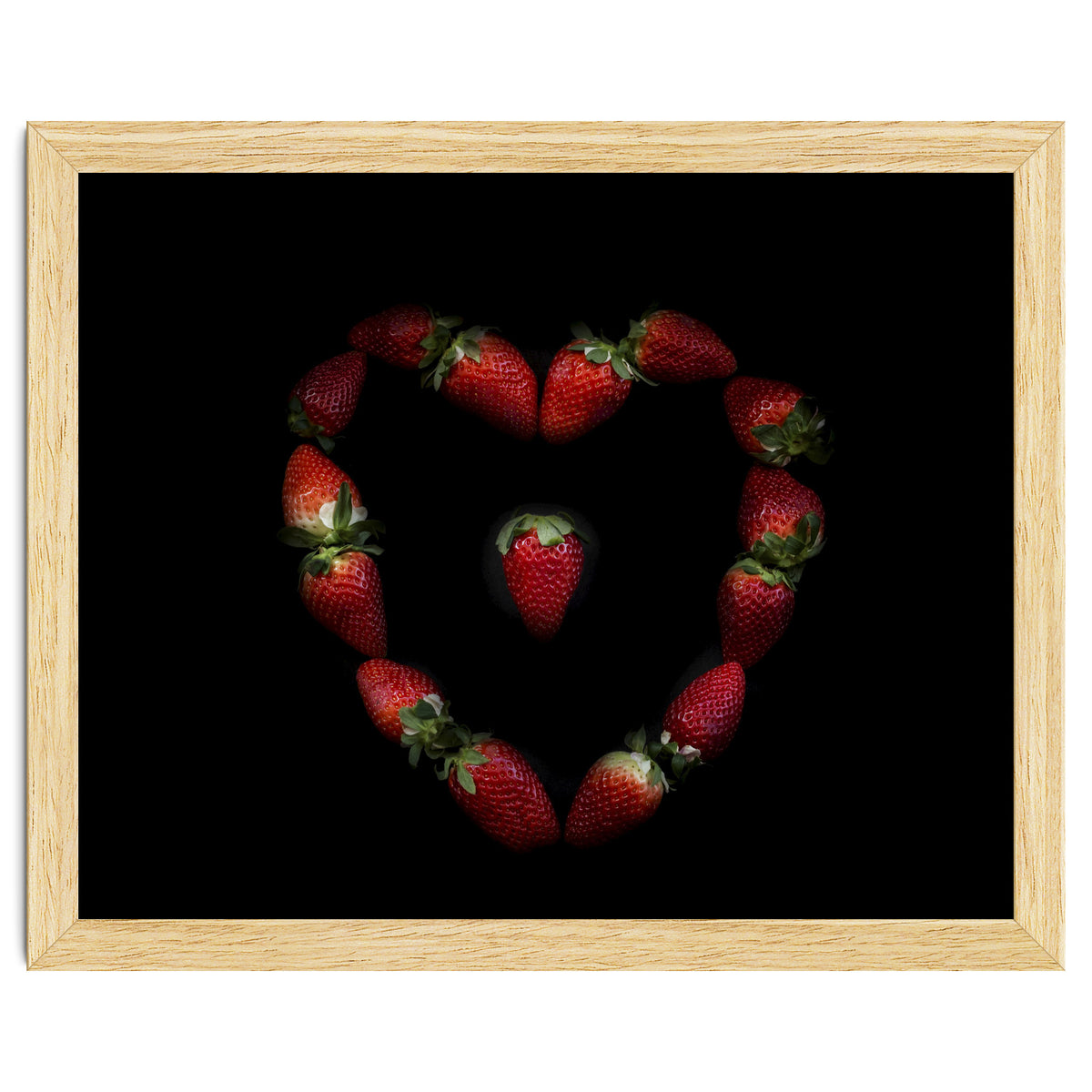 Heart of strawberries