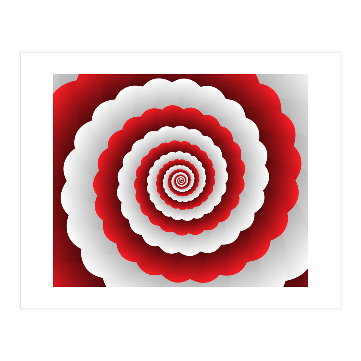 Red Modern Floral Interior Design (Print Only)