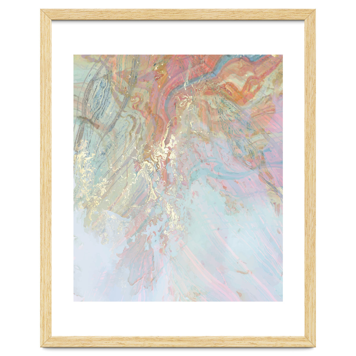 Marble Luxe, Abstract Nature Bohemian Texture, Blush Gold Scandanavian Pastel Neutral