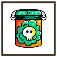 Kawaii Cute Skull In A Jar