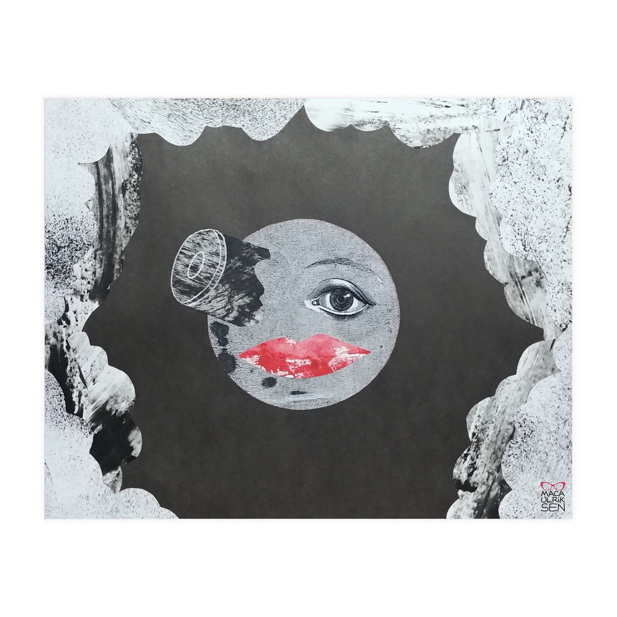 Voyage dans la lune collage (Print Only)