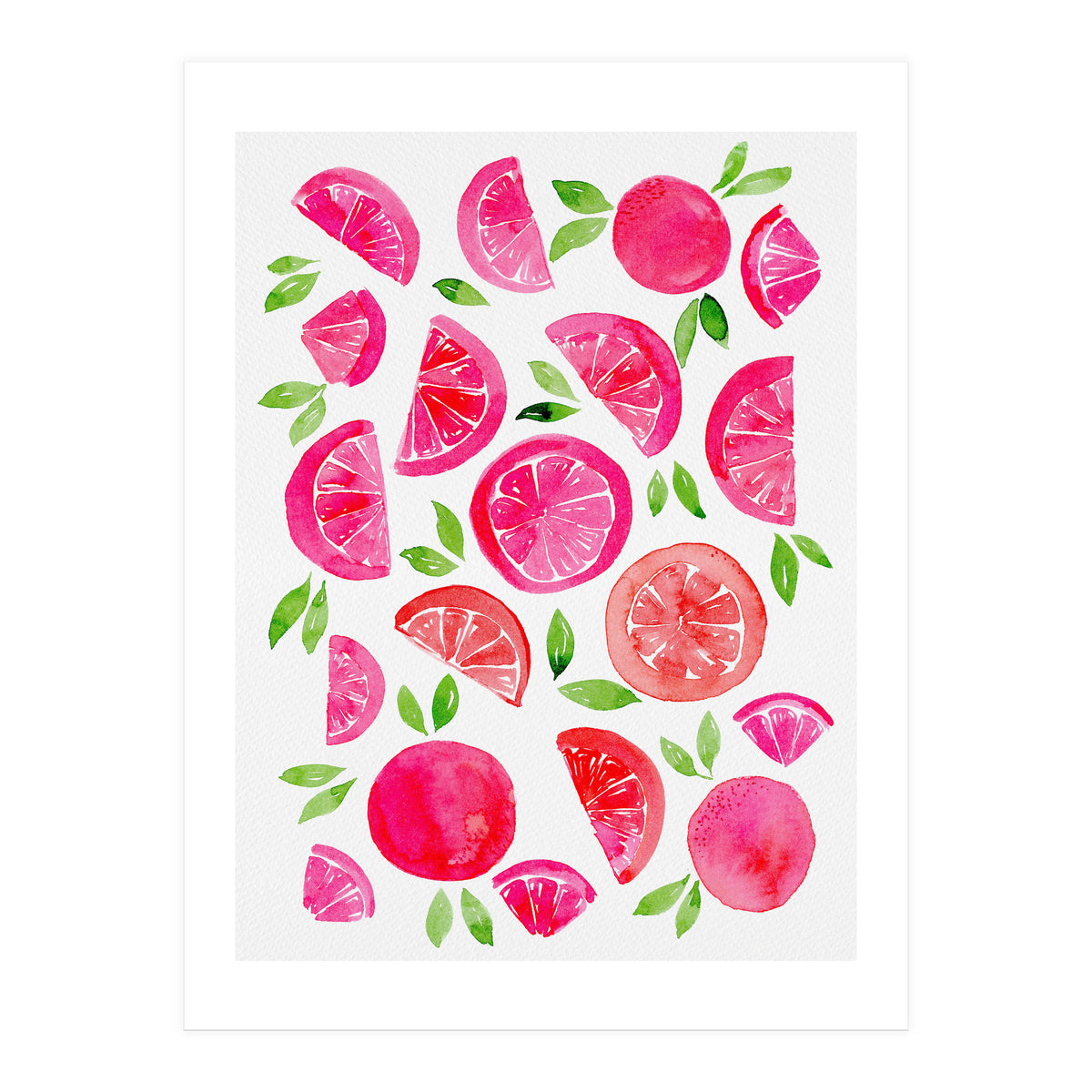 Watercolor Grapefruit (Print Only)