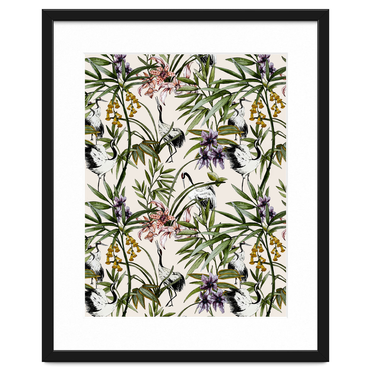 Asian crane pattern - 02