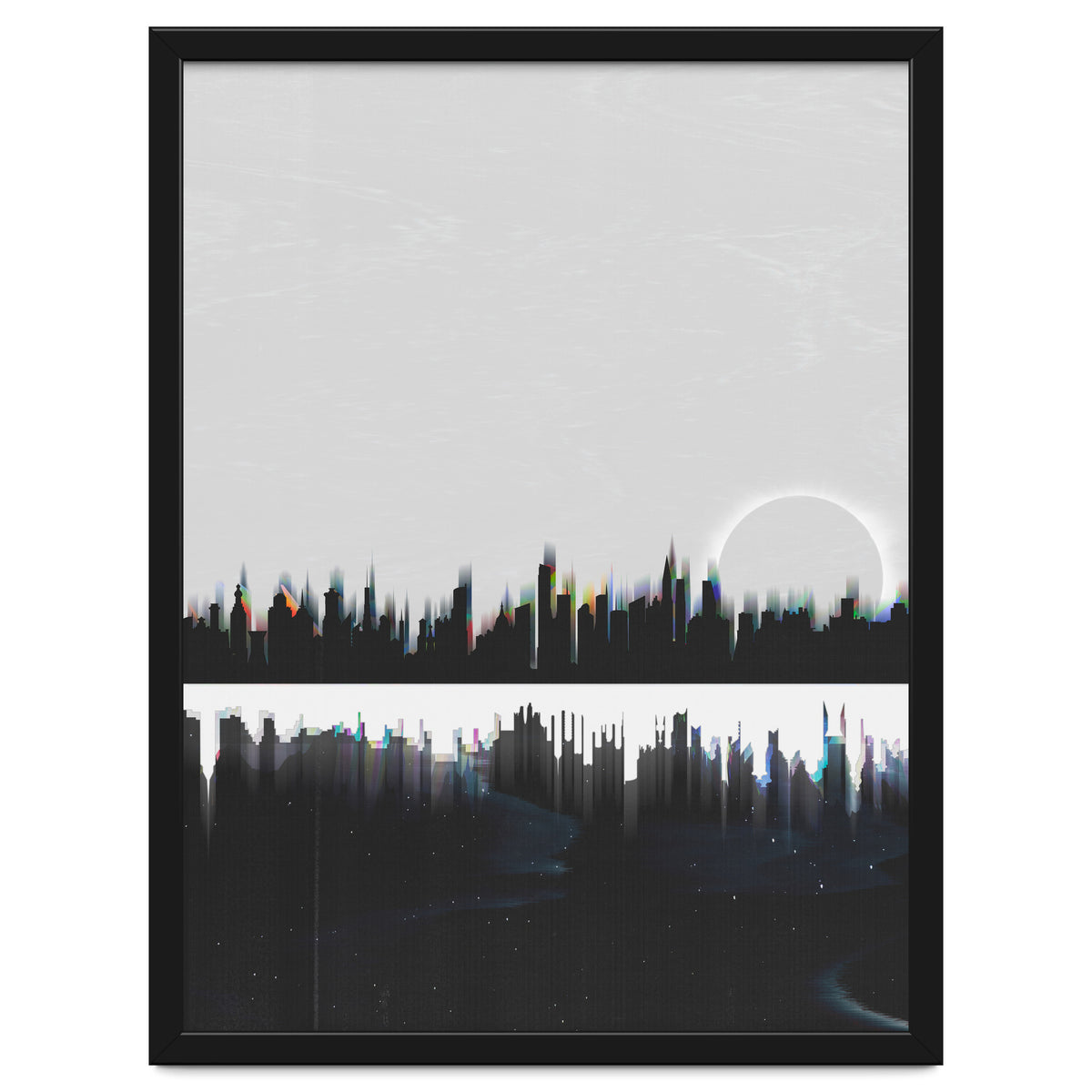 Black and white city