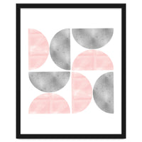 Half Moon Blush And Grey Abstract