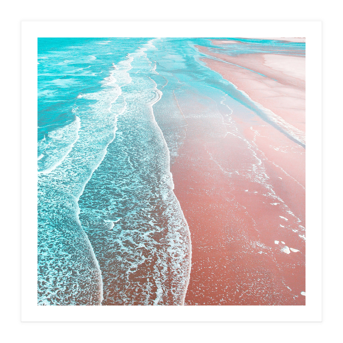 Sea Blue And Rose Gold (Print Only)