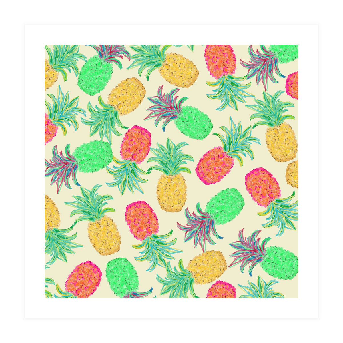 Pineapple Pandemonium Multicolo (Print Only)