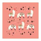 White Llamas In Pink Desert (Print Only) thumbnail