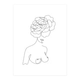 female flower line-b (Print Only) thumbnail
