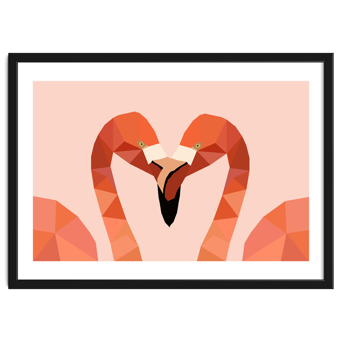 Flamingo Bird Low Poly Art