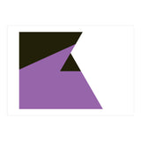 Geometric Shapes No. 80 - purple, black & white (Print Only) thumbnail