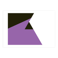 Geometric Shapes No. 80 - purple, black & white (Print Only)