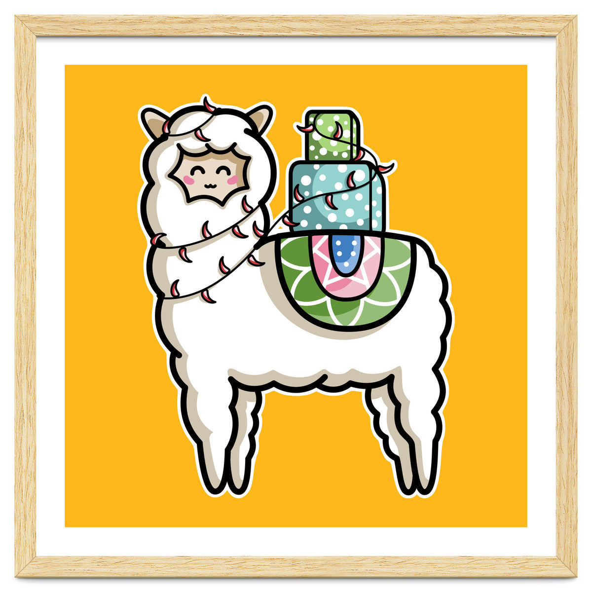 Kawaii Cute Gift Carrying Llama