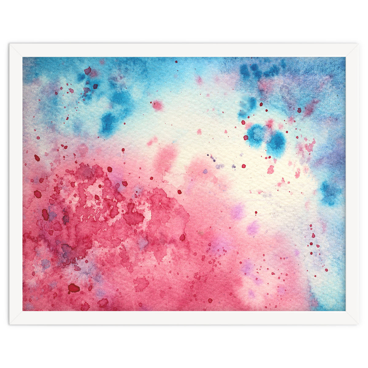 When pink meets blue || abstract watercolor