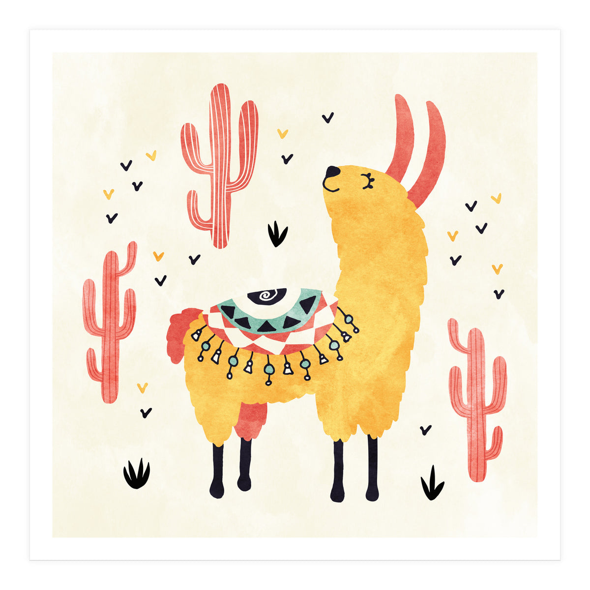 Yellow Llama (Print Only)