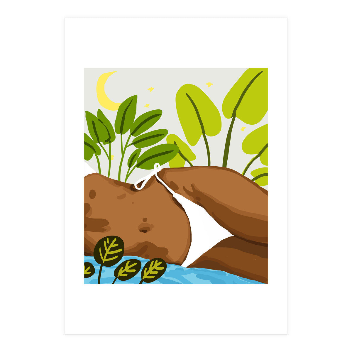 Is it Summer yet Modern Bohemian Black Woman, Bikini (Print Only)