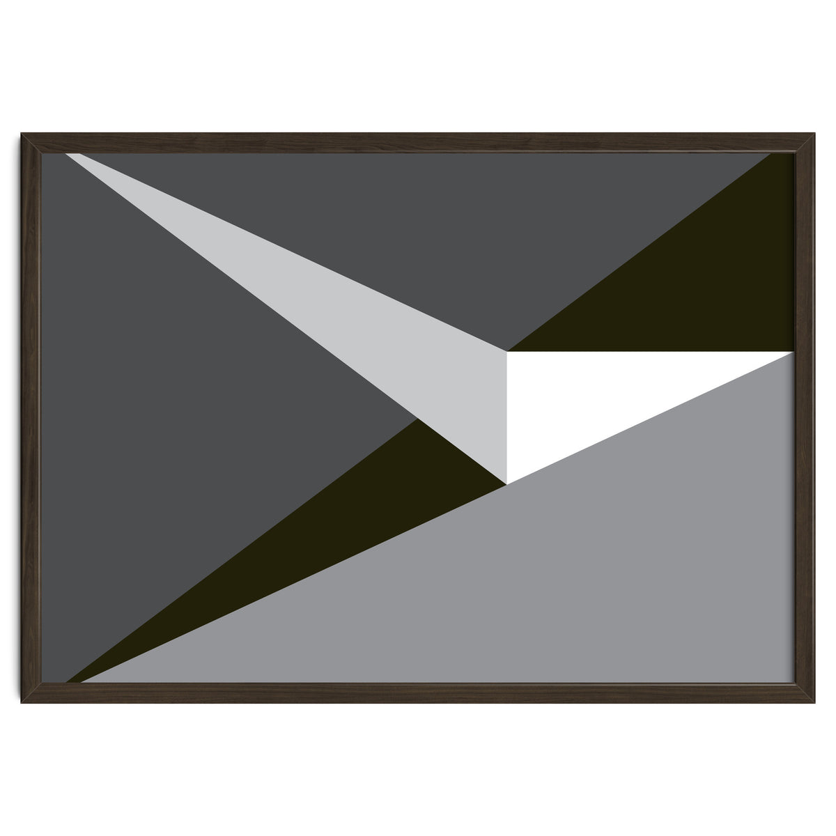 Geometric Shapes No. 73 - black & grey triangles