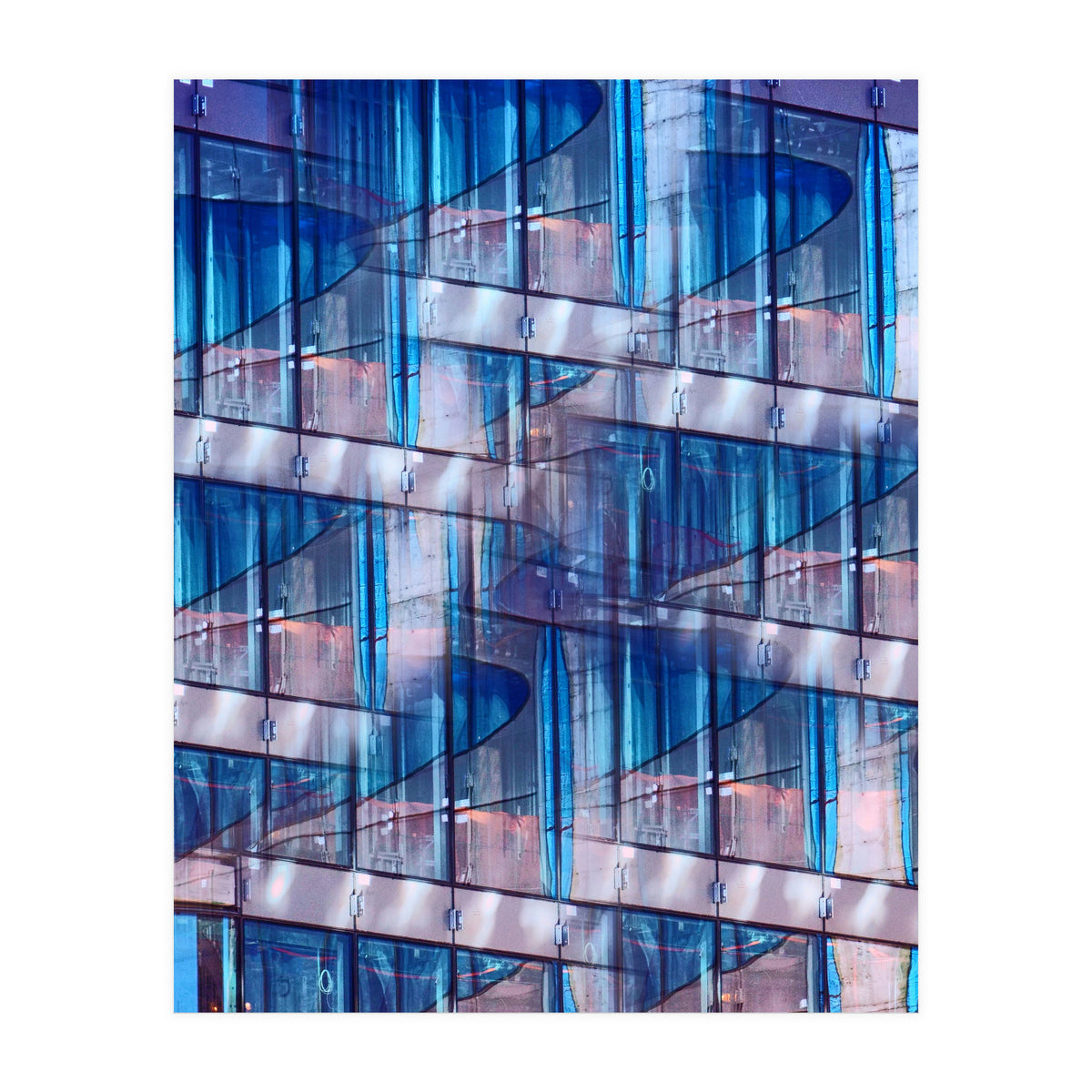 Blue Skyscraper Abstract (Print Only)