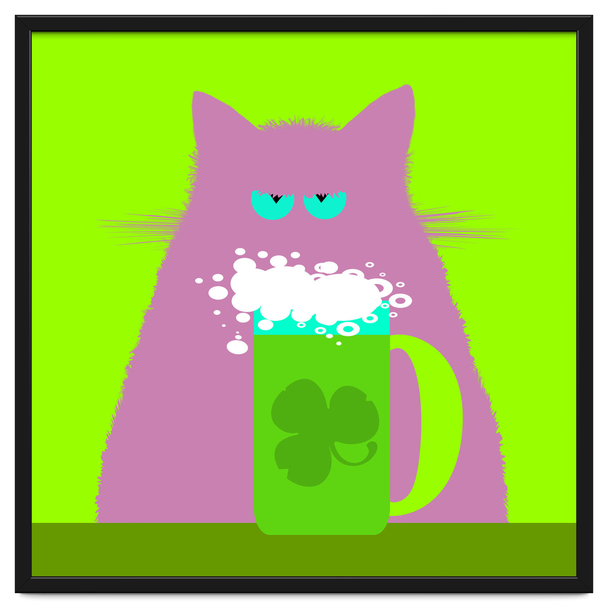 Saint Patrick's Day Lilac Cat