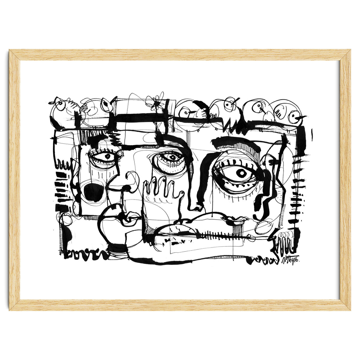 Birds on a Wire - b&w