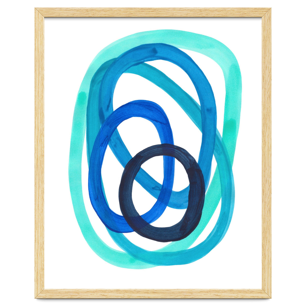 Marine Blues Blue Teal Turquoise Navy Blue Nesting Circles