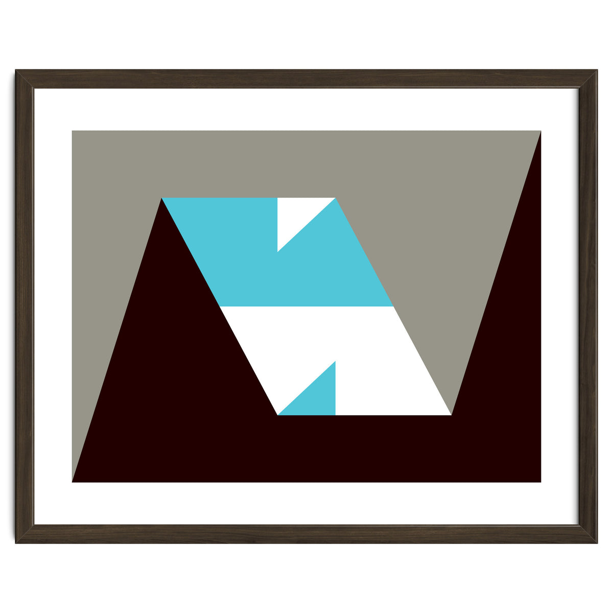 Geometric Shapes No. 48 - grey & blue