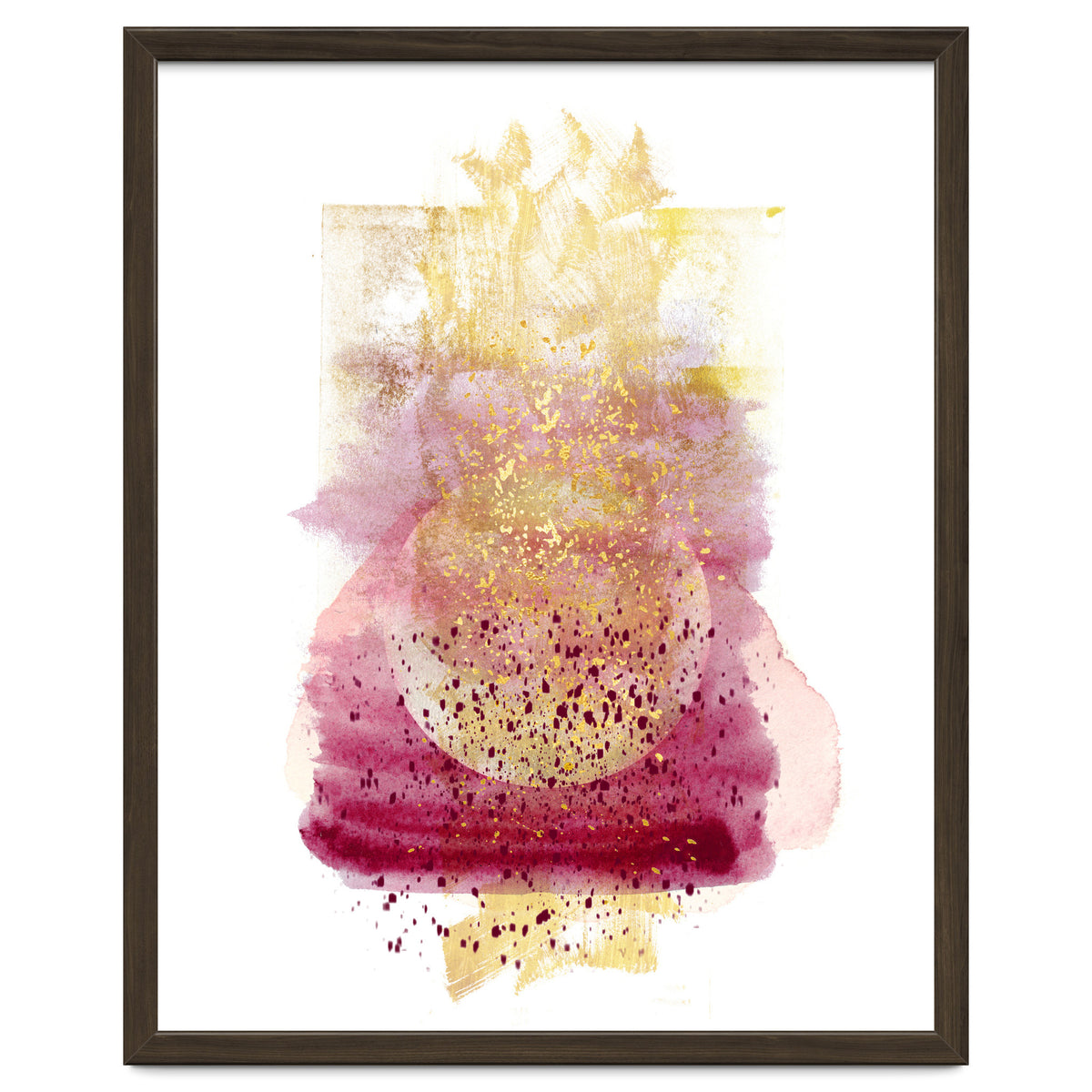 Abstract watercolour summer moon