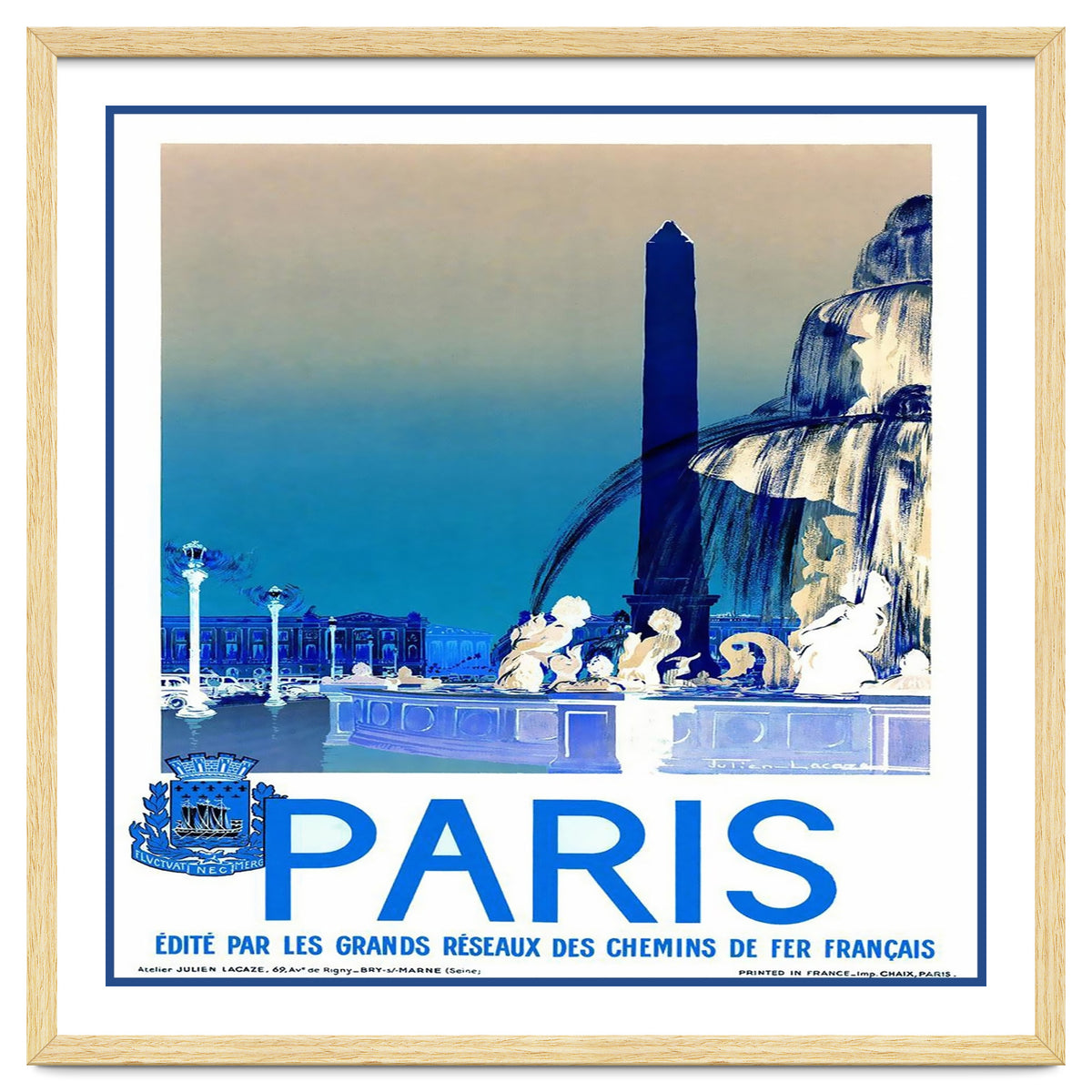 Travel Poster Paris Vintage