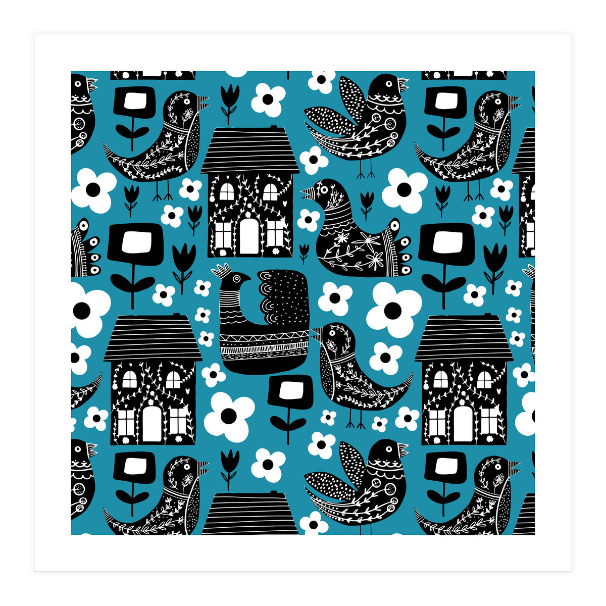 Max Folk Blue  (Print Only)