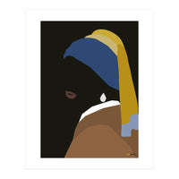 Girl with a Pearl Earring Minimalist (Print Only)