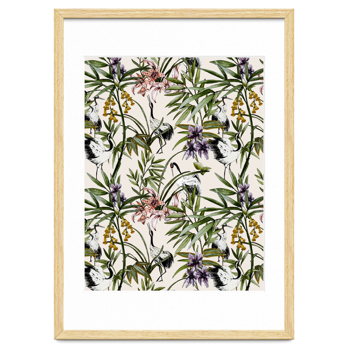 Asian crane pattern - 02