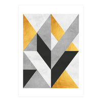 Gray and Gold Composition III (Print Only)