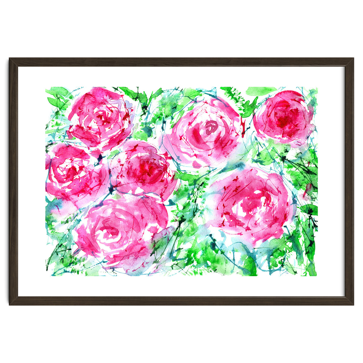 Blooming bouquet || watercolor roses