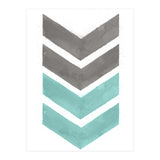 Mint Grey Chevron Print (Print Only) thumbnail