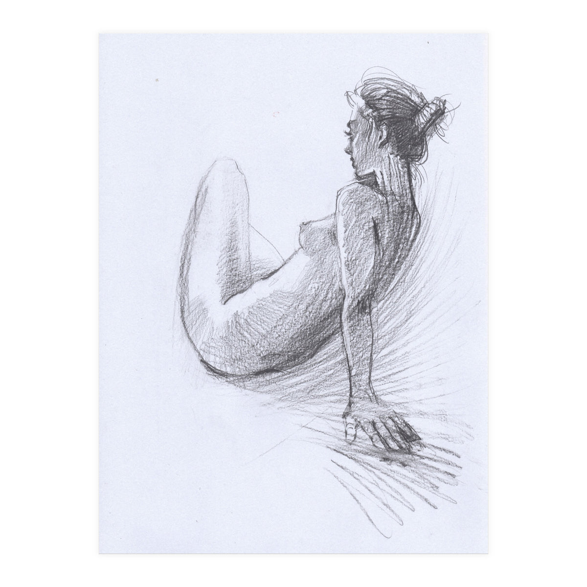 Nude Woman Drawing (Print Only)