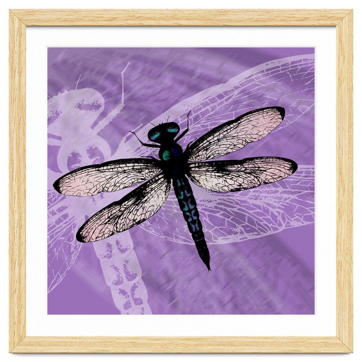 Blue dragonfly vector