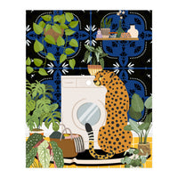 Cheetah in Moroccan Style Laundry Room (Print Only)