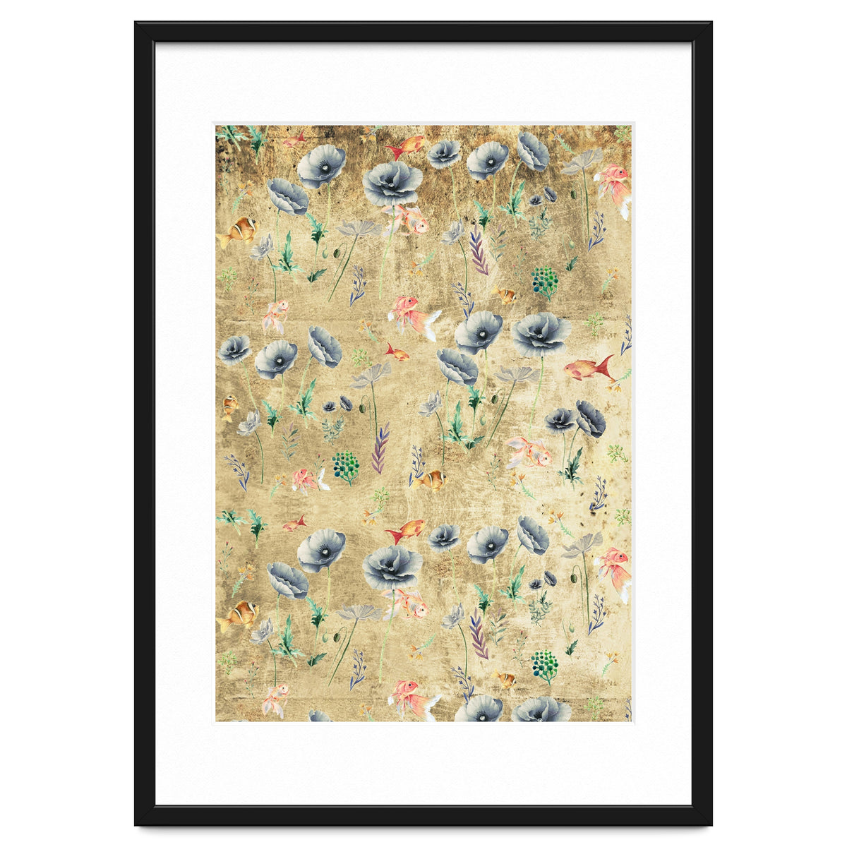 Fishes & Garden #Gold-plated